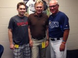 Joe Maddon Posed For A Photo With Pat Sajak In Front Of An Amazing Poster