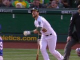 Ben Zobrist hit a home run in his first at bat with the Oakland A’s