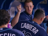 Allan Dykstra picked up his first big league black eye and Tim Beckham freaked out